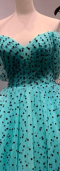 Sexy Midi Evening Dresses 2025 Big Puffy Ball Gown Ankle Length Formal Dress LA70568