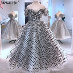 Sexy Midi Evening Dresses 2025 Big Puffy Ball Gown Ankle Length Formal Dress LA70568
