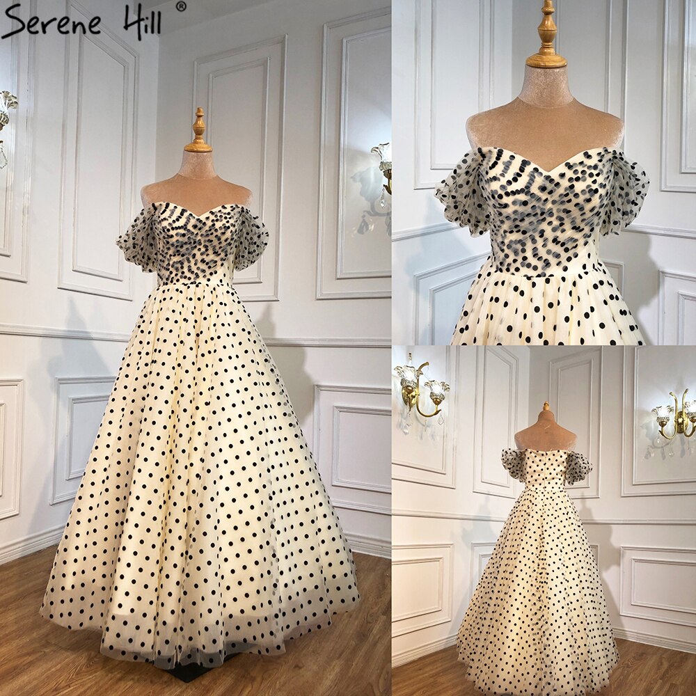 Sexy Midi Evening Dresses 2025 Big Puffy Ball Gown Ankle Length Formal Dress LA70568