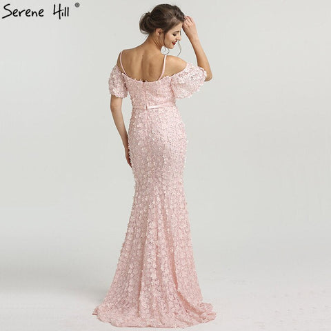 Robe de soirée sirène sexy sans bretelles, manches courtes, broderies et perles, LA6519 