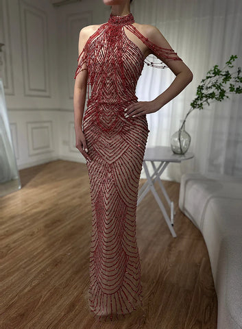 En solde, aucun retour ni remboursement. Robe de soirée sirène sexy et élégante LA6227