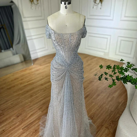 Robe de soirée sirène de luxe à perles, élégante et formelle, LA72905 