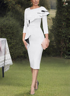 Robes fourreau/colonne à volants pour la mère de la mariée 