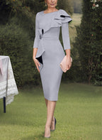 Robes fourreau/colonne à volants pour la mère de la mariée 