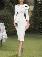 Robes fourreau/colonne à volants pour la mère de la mariée 