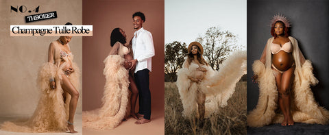 Vestido largo y fluido para sesión de fotos Vestido para embarazo 