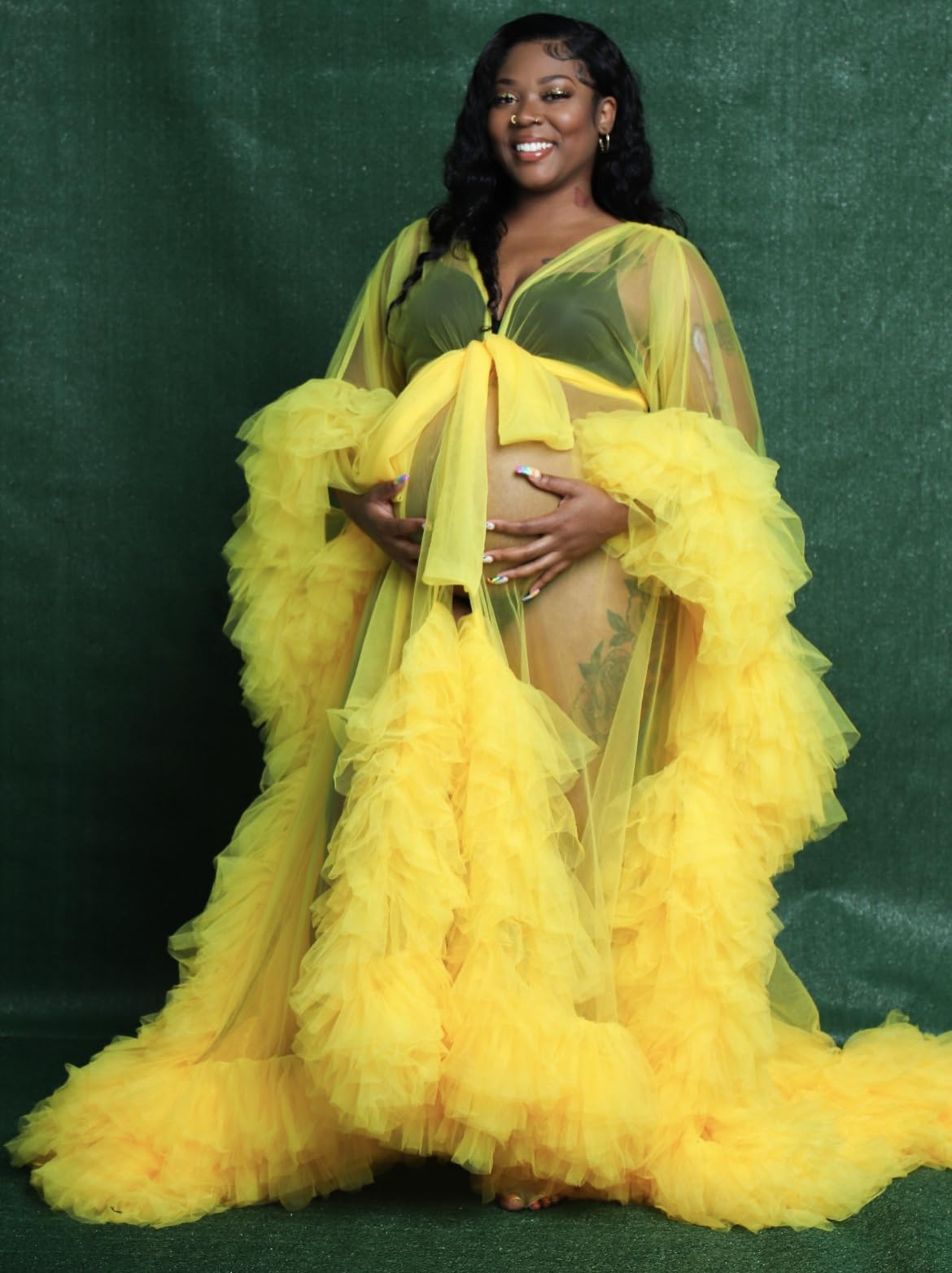 Vestido largo y fluido para sesión de fotos Vestido para embarazo 