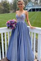 Vestidos largos de fiesta con escote corazón y top de encaje, corte en A.