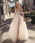 Vestidos De novia sencillos De corte en A, apliques De gasa, vestidos De fiesta para novia, bata De novia personalizada De encaje, vestido De novia 2023 