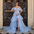 Vestidos de maternidad con volantes para sesiones de fotos o baby shower VMR24