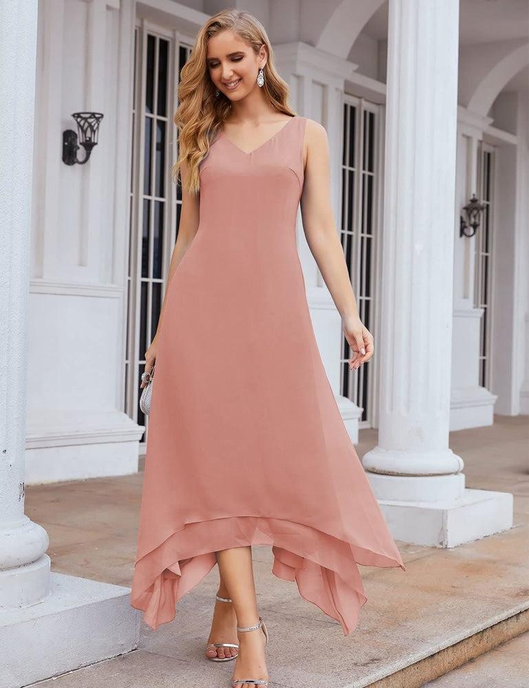 Vestidos de chifón de talla grande para la madre de la novia con chaqueta, vestidos formales para boda SY28073 