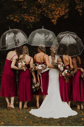 Vestido de dama de honor de corte recto con tirantes finos y pliegues redondos BD103