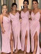 Vestidos de dama de honor con tirantes finos VMB10