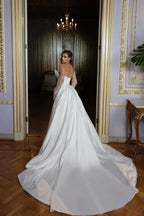 Sparkling Simple Off Shoulder Lace Mermaid Sleeveless Wedding Dresses Luxurious Sexy Sweetheart Floor Length Bridal Gown 2023