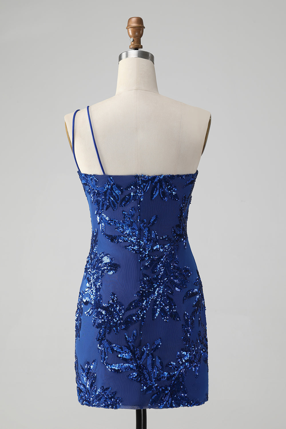 Robe courte moulante à sequins asymétrique à paillettes pour le bal de promo