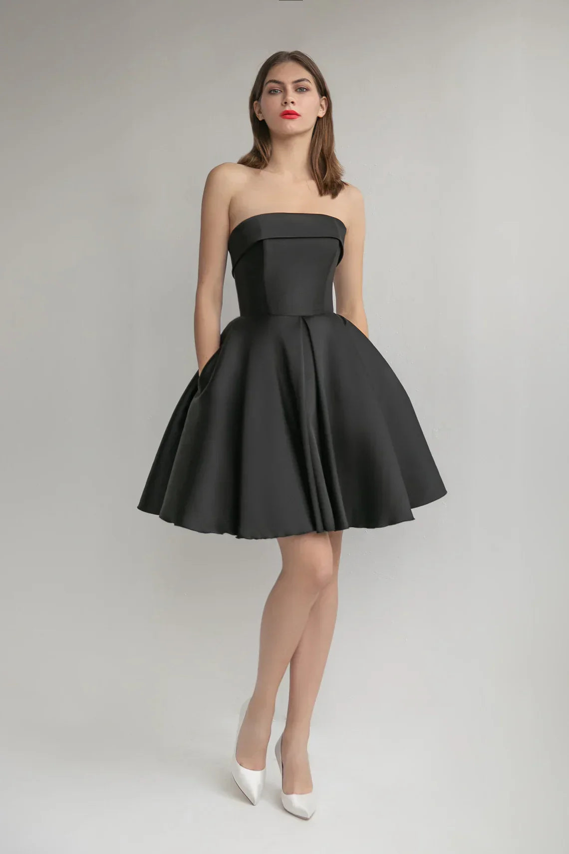 Strapless Satin Homecoming Dresses for Teens SYH101
