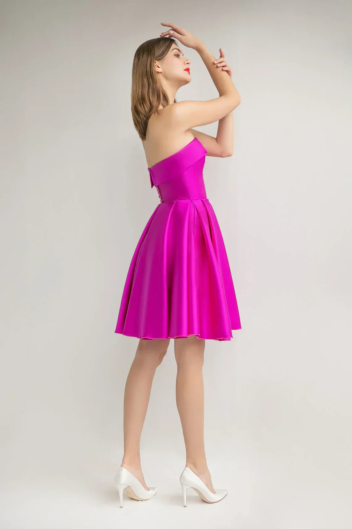 Strapless Satin Homecoming Dresses for Teens SYH101