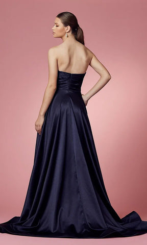 High-Slit Strapless Sweetheart Prom Dress SYP176