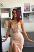Robe de bal sirène à décolleté en cœur et fente haute