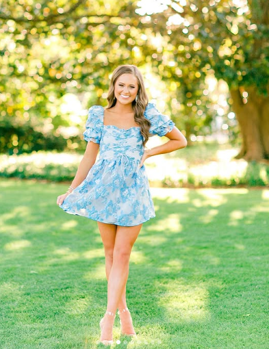 Retro Style Floral A-line Short Homecoming Dress Summer Outfit Dress Y2957
