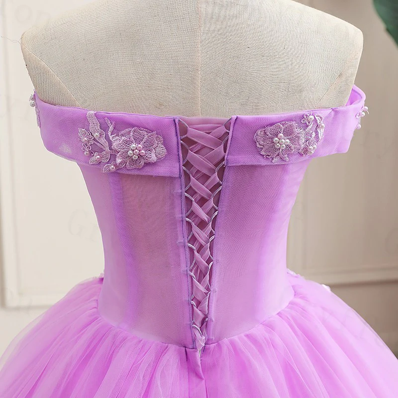 Vestido de quinceañera morado, clásico vestido de princesa para baile Y299
