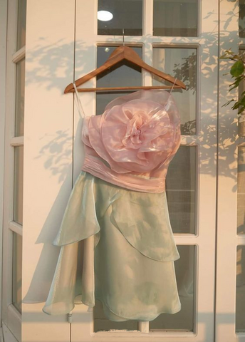 Vestido corto de fiesta con diseño floral elegante, minivestido, vestido de playa Y2000