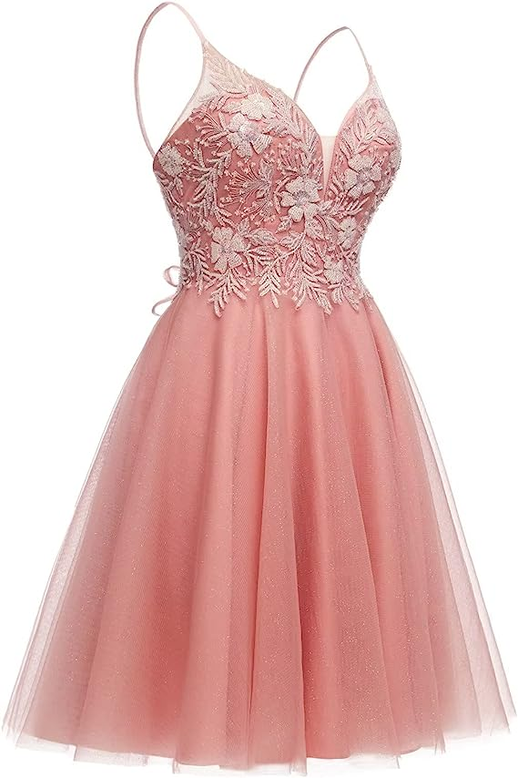 Vestidos de fiesta de tul brillante para adolescentes, minivestido de cóctel Y2411