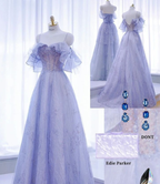 Robe de bal féerique en tulle pailleté Y7793