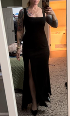 Robe de soirée longue blanche en satin, simple, à encolure carrée et fente latérale, robe de bal formelle Y8455