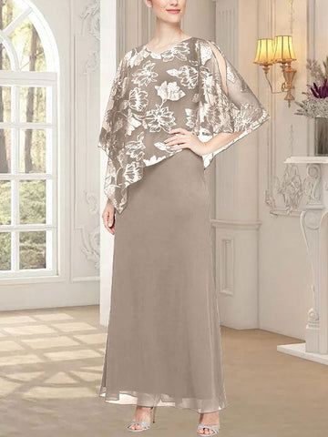 Long Glitter Mesh Dress with Novelty Asymmetric Overlay Bodice