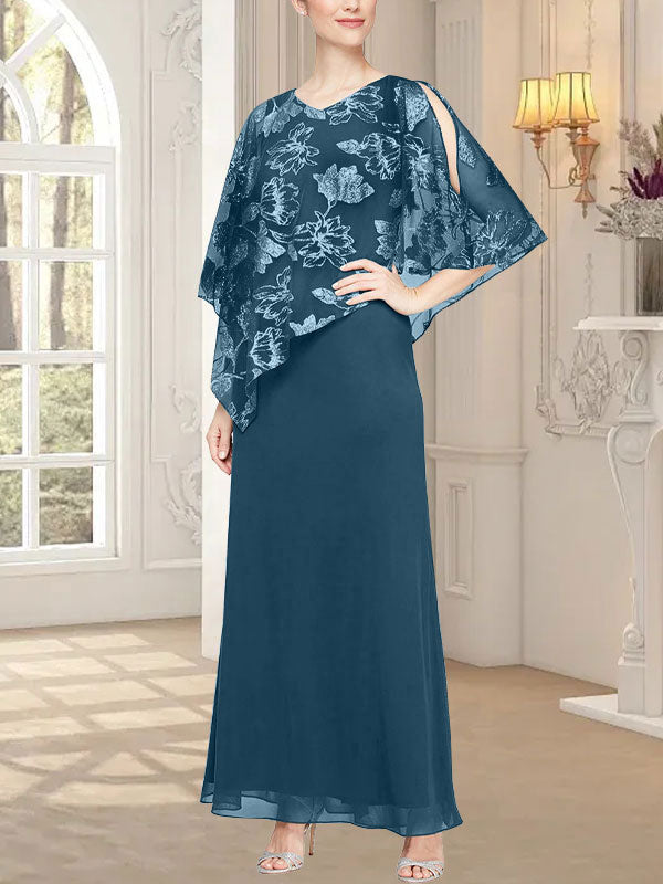 Robe longue en maille pailletée avec corsage asymétrique original 