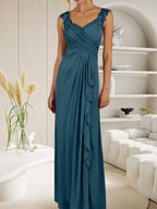 Champagne A-Line Sweetheart Neckline Pleated Mesh Dress