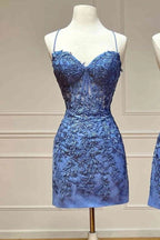 Vestido ajustado rosa fucsia con apliques y lazo en la espalda para baile de bienvenida PD478