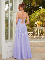 Tulle Formal Gown Floor-Length Prom Dresses SYP164
