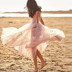 Robe de bal asymétrique en tulle SYP167