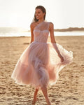 Robe de bal asymétrique en tulle SYP167