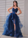 Vestidos de gala con capas de tul y escote en V SYP17