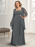 Vestidos de corte princesa/línea A para la madre de la novia con tirantes finos y chaqueta 