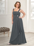 Vestidos de corte princesa/línea A para la madre de la novia con tirantes finos y chaqueta 