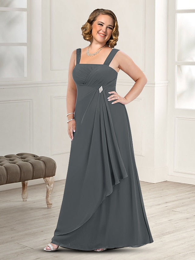 Vestidos de corte princesa/línea A para la madre de la novia con tirantes finos y chaqueta 