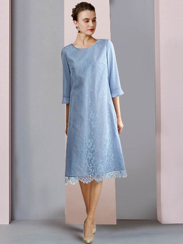 Robes fourreau/colonne mi-longues pour la mère de la mariée 