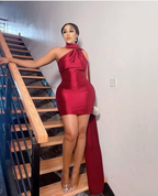Robe courte sexy à col halter Y5635