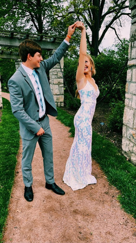 Vestido de noche de sirena con lentejuelas brillantes Y5760