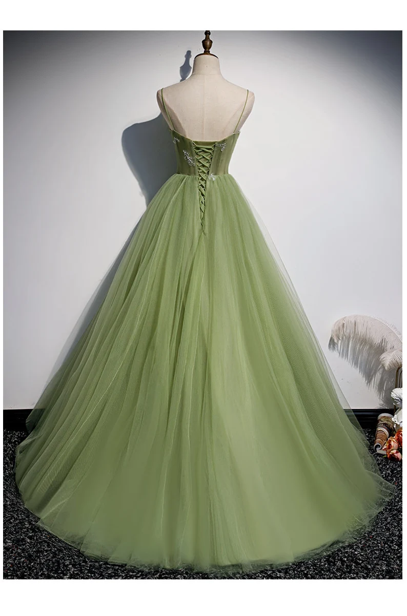 Robe de soirée longue verte pour fille, robe de bal pour femme, robe de remise de diplôme Y4379