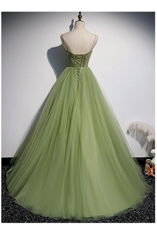 Vestido de noche formal para niñas, vestido de graduación para mujer, vestido largo verde para fiesta Y4379