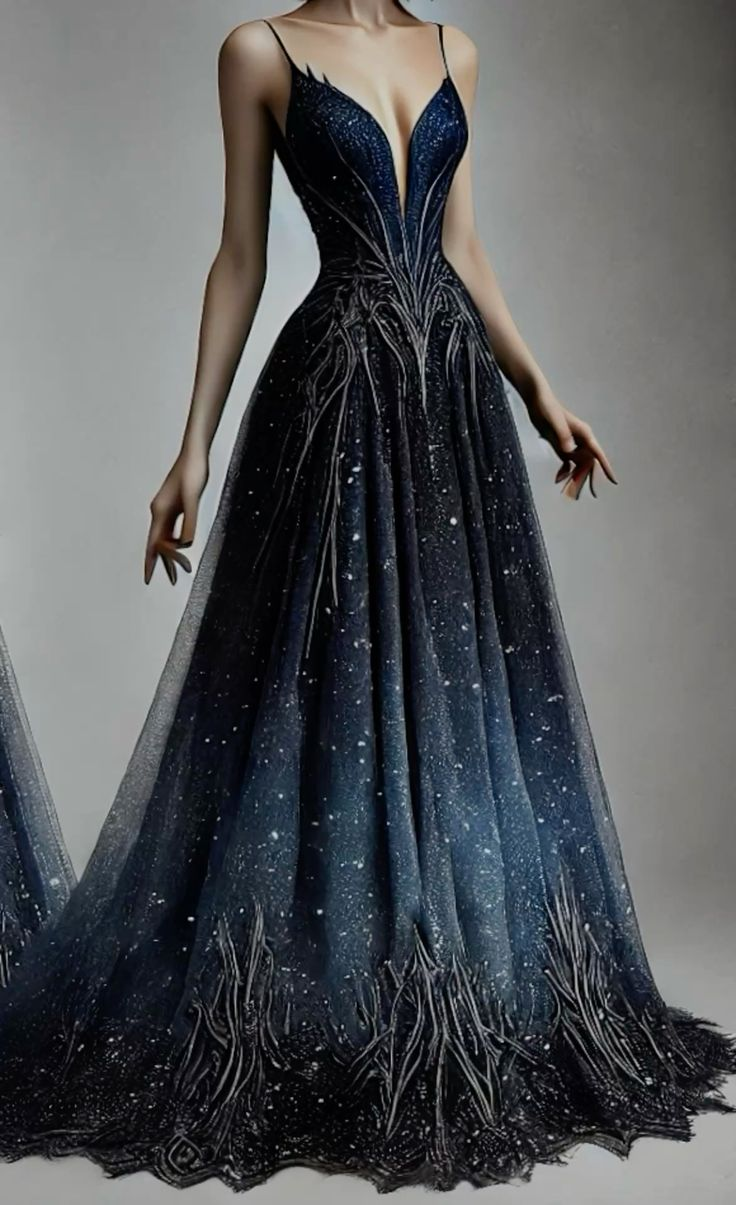Robe de soirée bleu marine à paillettes et sequins, style bal de promo, référence Y8410