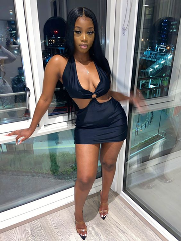 Robe de soirée sexy à col halter Y2195