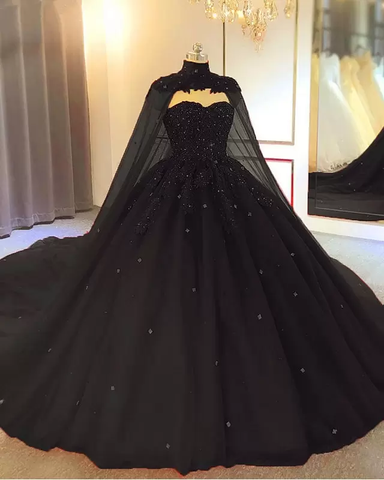 Vestido de baile de gala de tul azul real con capa S8255