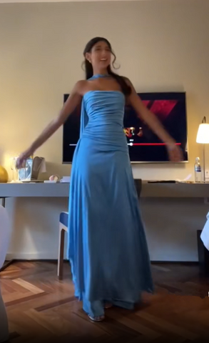 Elegant Blue Prom Dress Chic Blue Evening Dress Y7442