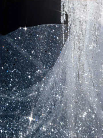 Sparkly Strapless Tulle Sequins Tassel Evening Dress,Slit Mermaid Prom Dress Wedding Dress Y8674